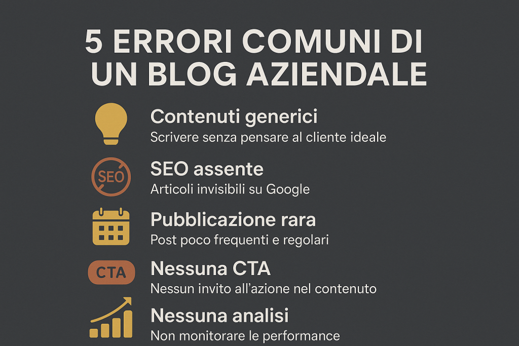 i 5 errori più comuni nei blog